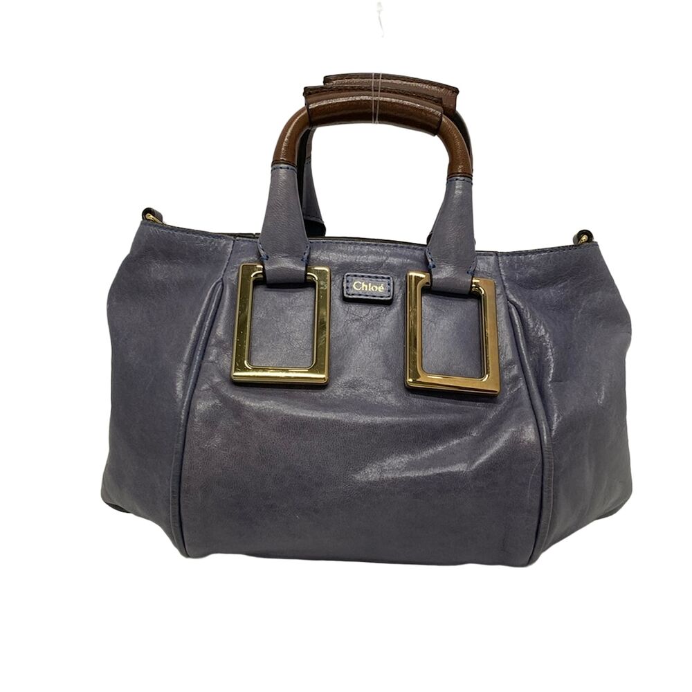 Chloé Ethel Handbag Blue Brown